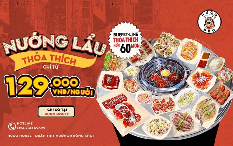 ưu đãi giảm 20% hugo bbq